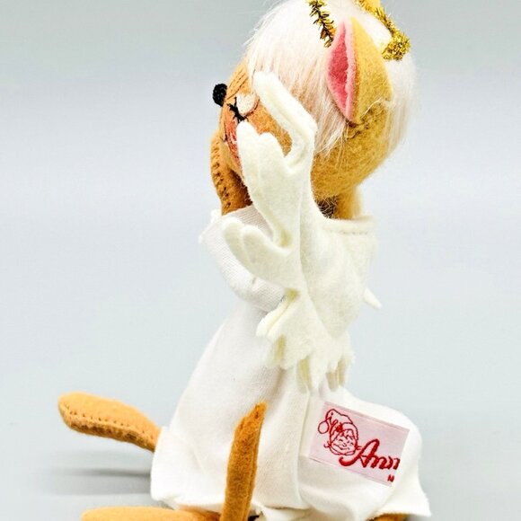 Annalee Mouse Angel Nativity Praying Gold Halo 1996 Vintage Christmas USA 7 inch - Picture 5 of 9